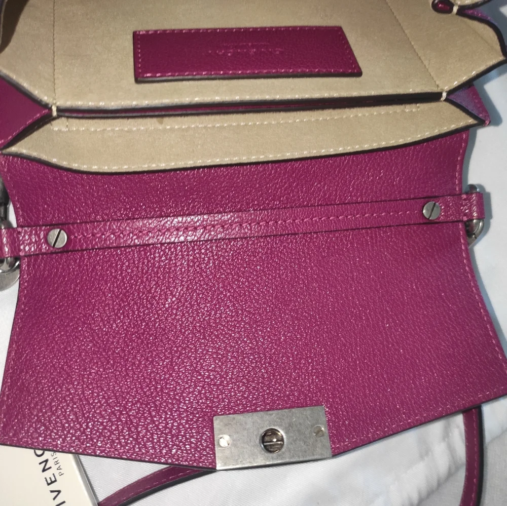 Givenchy GV3 Small Goatskin Shoulder Bag Orchid